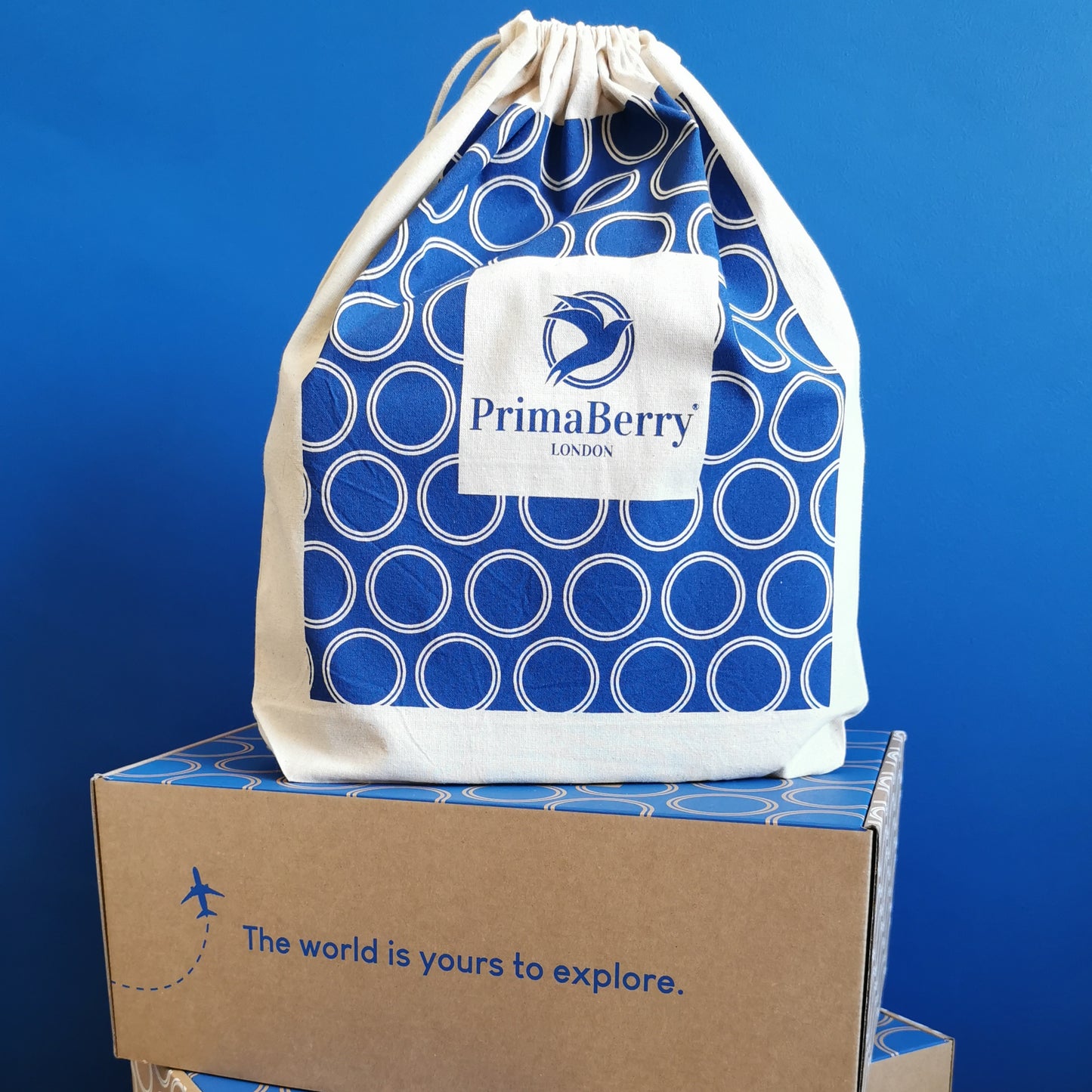 Blue Cork Shopping Bag