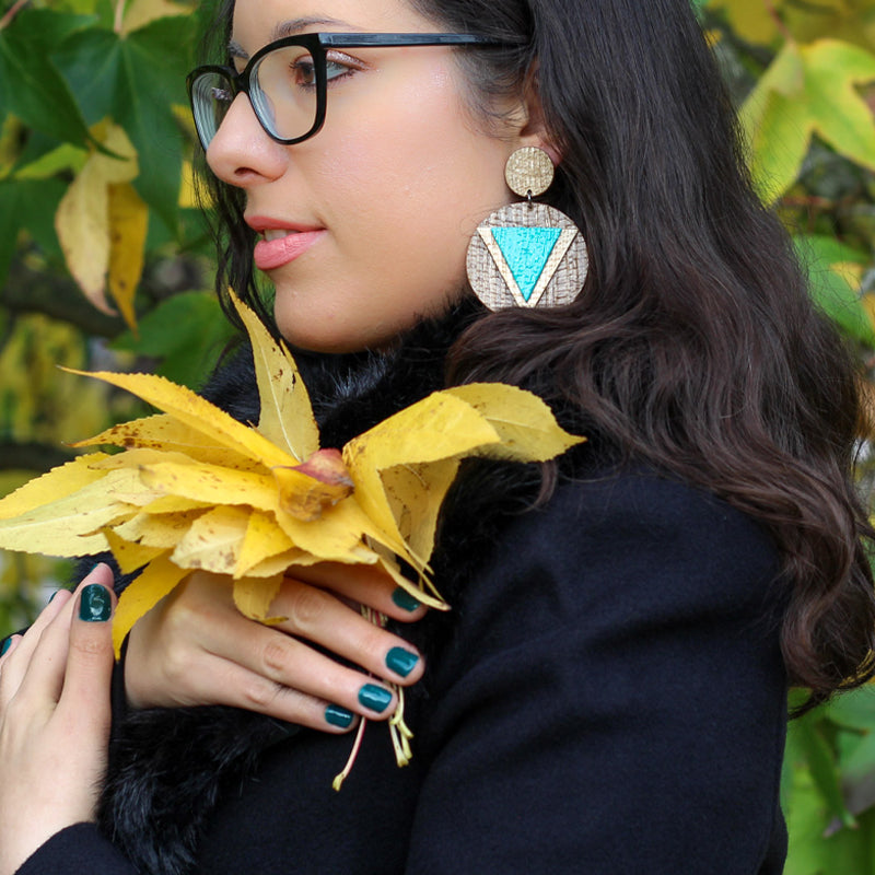 equilibrium banana fibre earrings