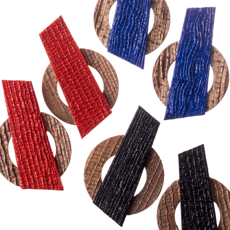 reflection banana fibre earrings