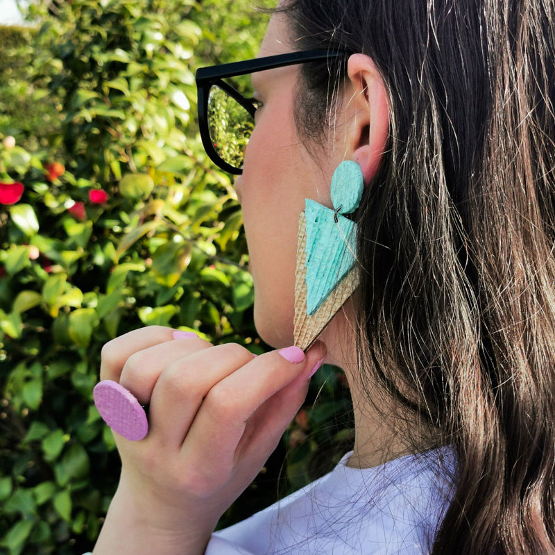 vice and virtue banana fibre earrings