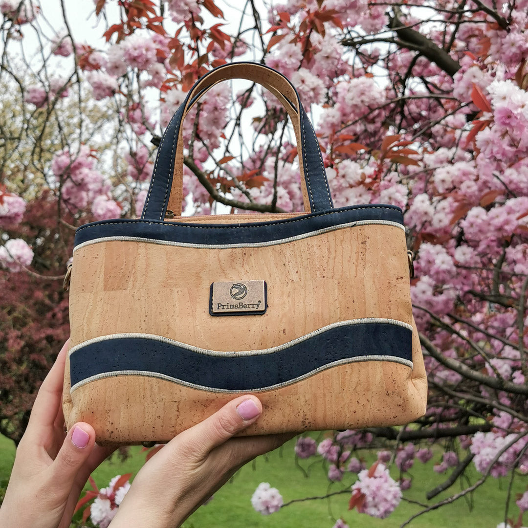 Sea Blue Cork Handtasche: Nachhaltige und stilvolle Tasche aus Premium-Kork