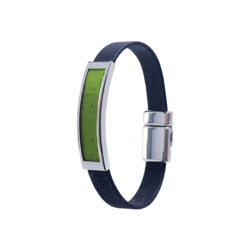 Schwarzes und grünes Douro-Kork-Armband