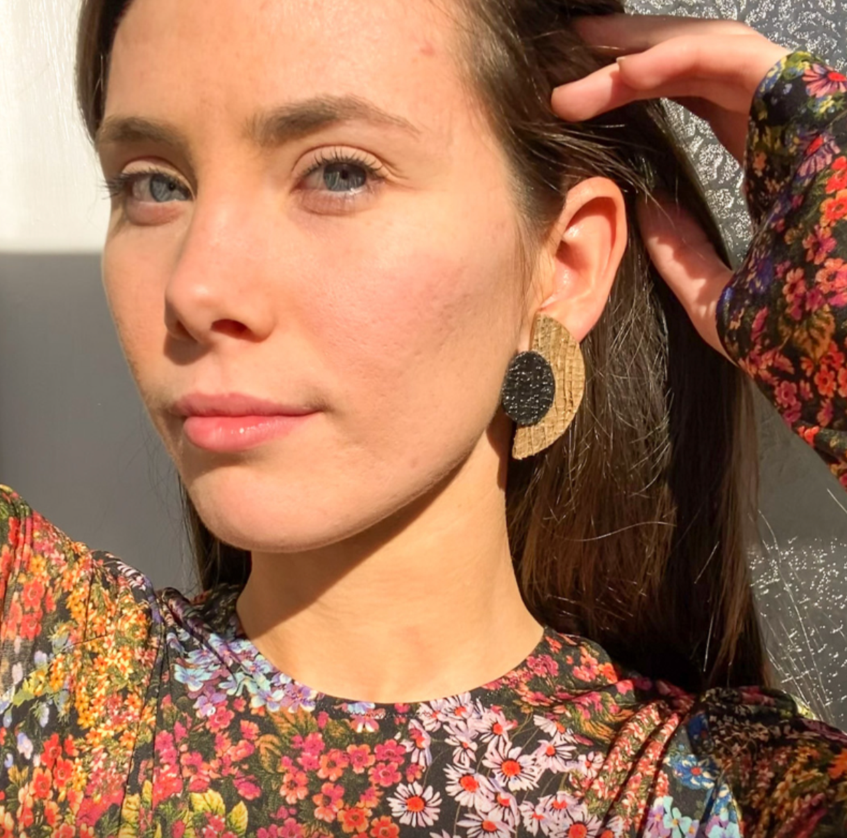 Black Half Moon Earrings: Stylish and Statement Earrings Made from Banana Fibre