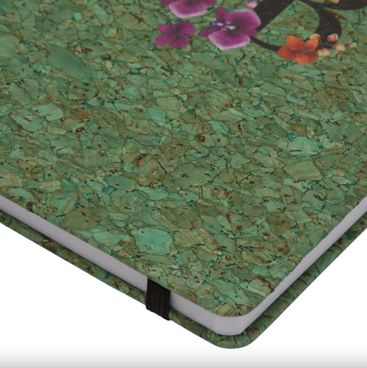 Caderno de cortiça Orchid: caderno ecológico com design de orquídea para amantes da natureza, estudantes, escritores e veganos
