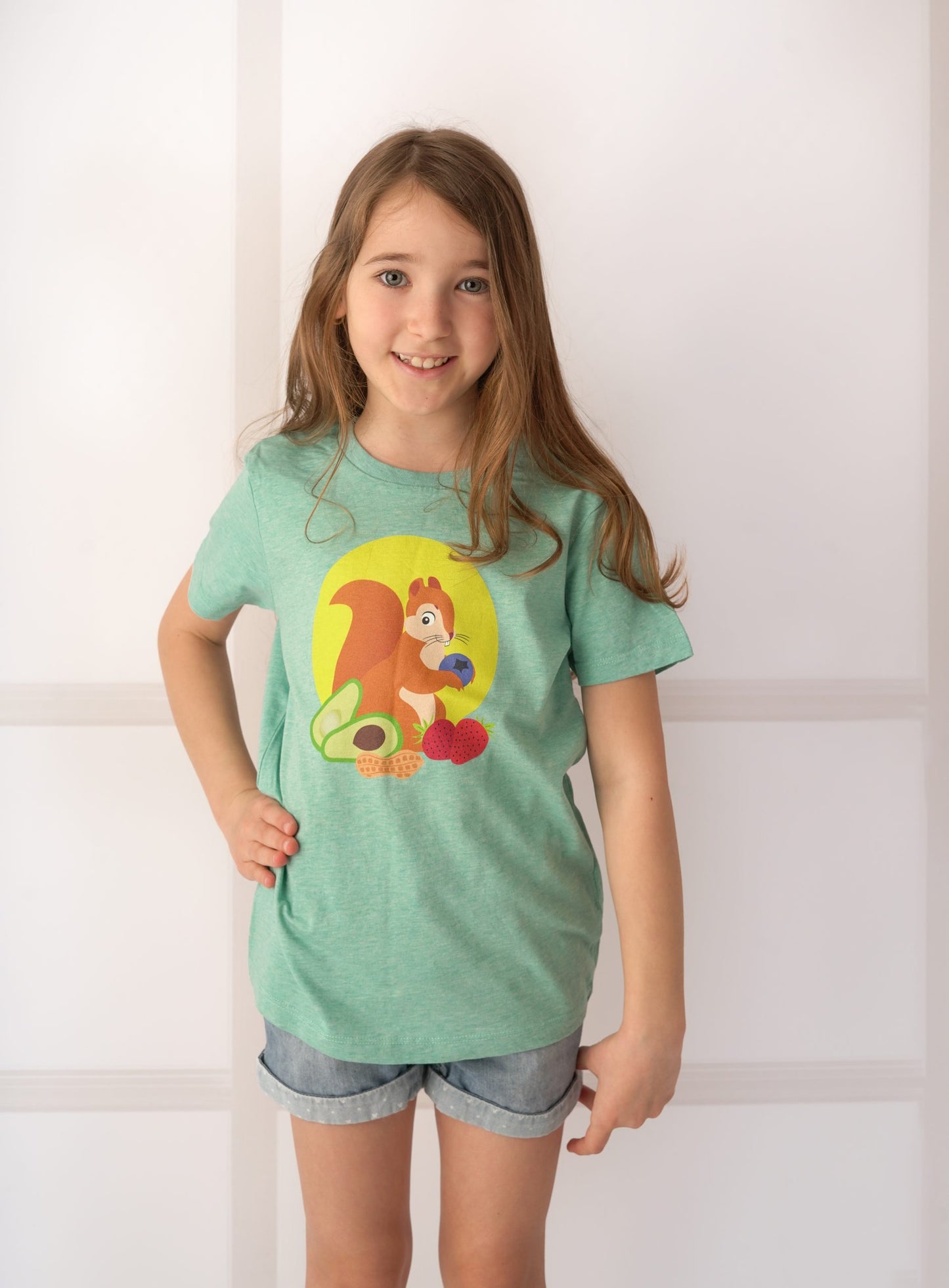 Squirrel Green Organic Cotton T-Shirt for Kids: Sustainable and Stylish T-Shirt