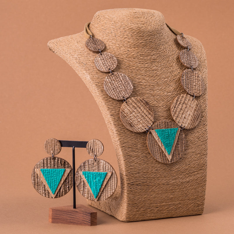 Turquoise earring sale and necklace set