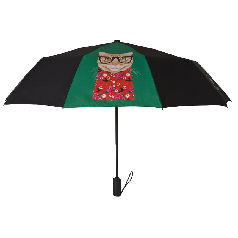 Fashionista Cat Foldable Umbrella: Stylish and Compact Umbrella with a Fun Cat Design