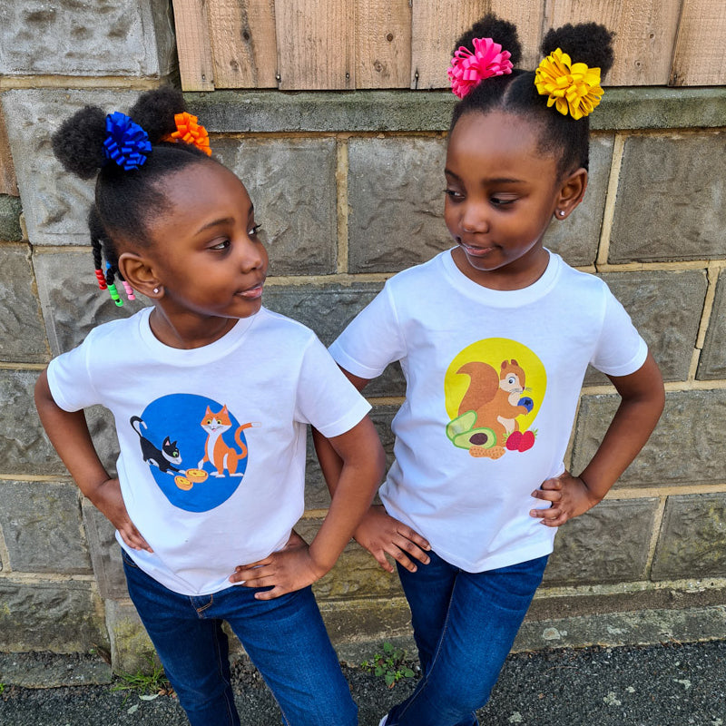 sorg meget fint Bare gør Squirrel White Organic Cotton T-Shirt for Kids: Sustainable and Stylis –  PrimaBerry