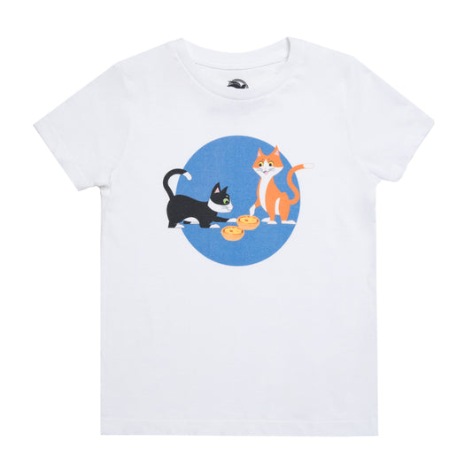 kids organic cotton cat t-shirt