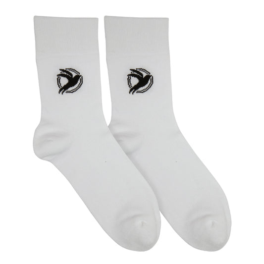 quarter socks in white