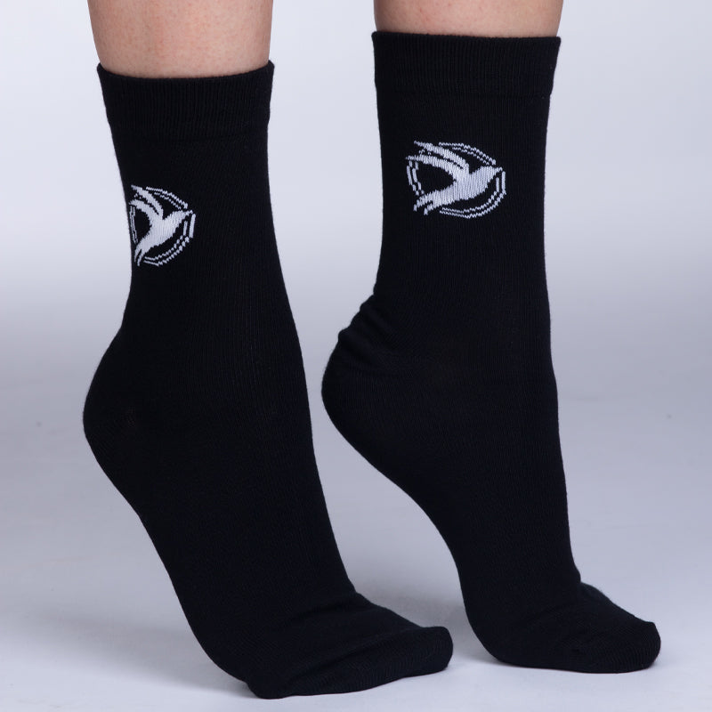 quarter socks in black