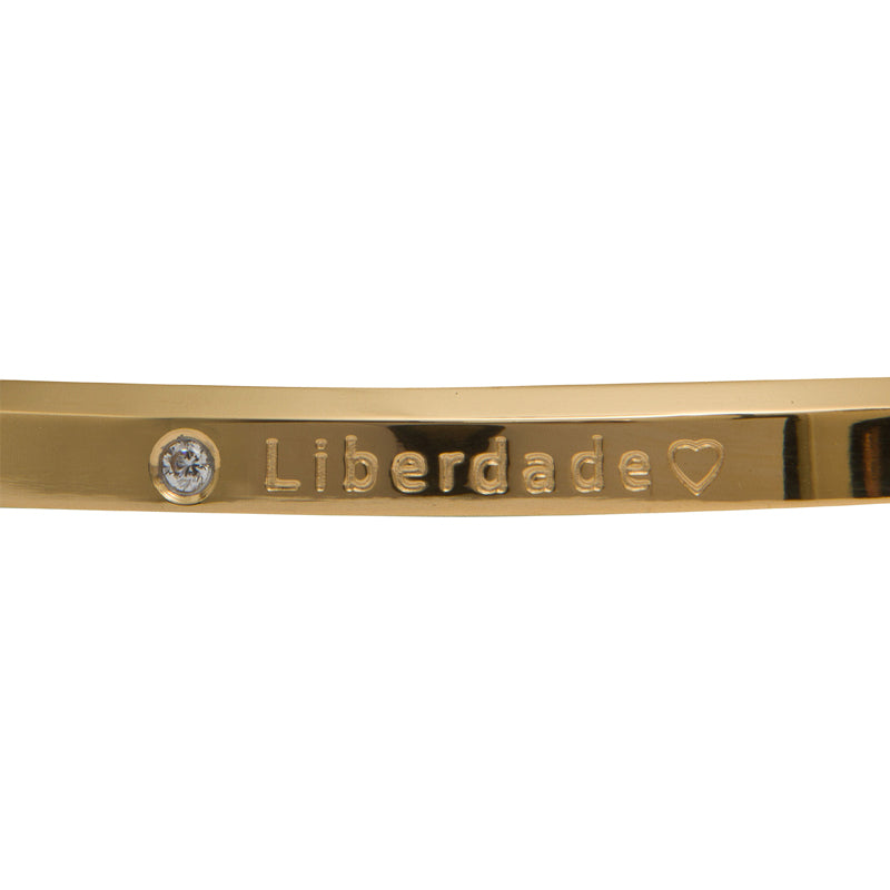 liberdade stainless steel gold bracelet