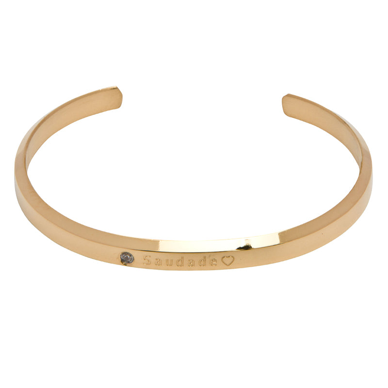 saudade stainless steel gold bracelet