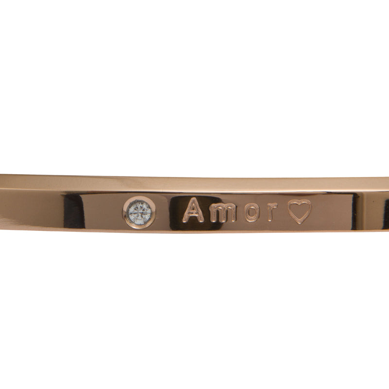 amor stainless steel rose gold bracelet