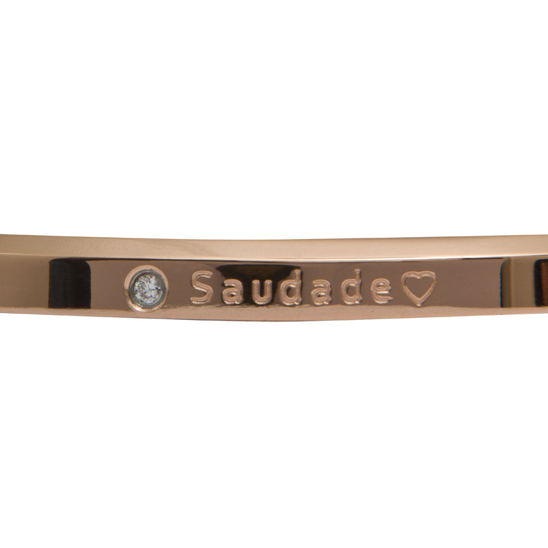 saudade stainless steel rose gold bracelet