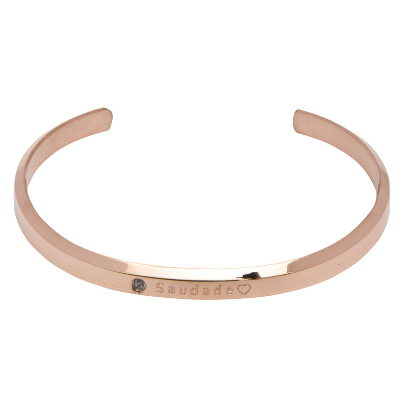 saudade stainless steel rose gold bracelet