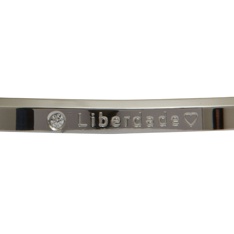 liberdade stainless steel silver bracelet
