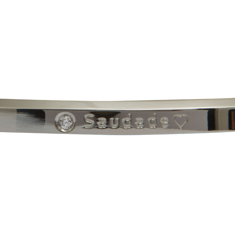 saudade stainless steel silver bracelet