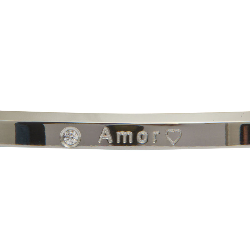amor stainless steel silver bracelet