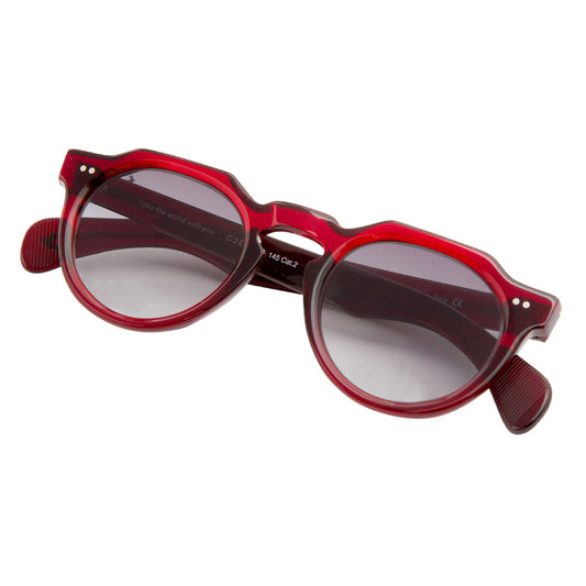 unisex Italian red sunglasses