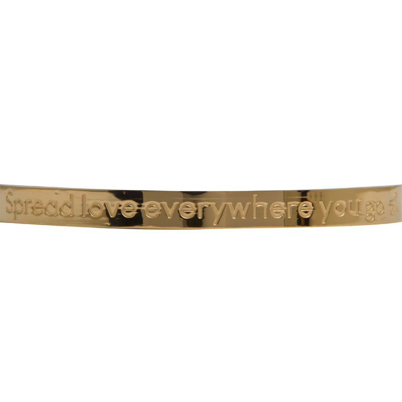 spread love unisex stainless steel gold bracelet
